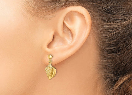 14K gold drop earrings, another view
