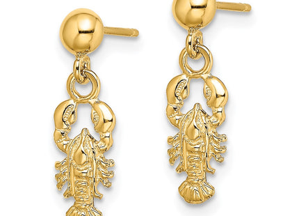 14k Yellow Gold Earrings Style TE794 - Classique Jewelry Inc.