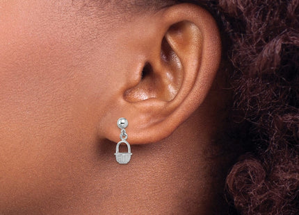 14k White Gold Earrings Style TE796W - Classique Jewelry Inc.