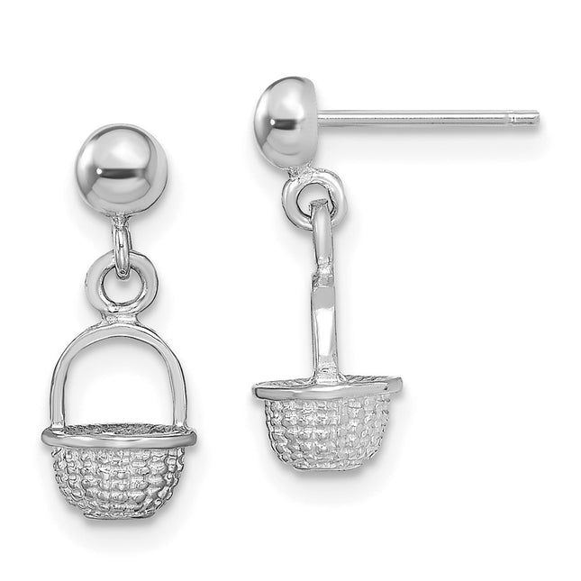 14k White Gold Earrings Style TE796W - Classique Jewelry Inc.