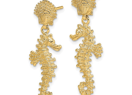 14k Yellow Gold Earrings Style TE797 - Classique Jewelry Inc.