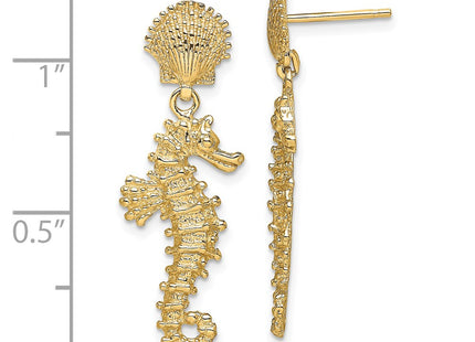 14k Yellow Gold Earrings Style TE797 - Classique Jewelry Inc.