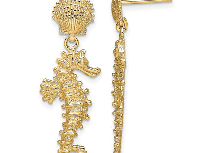 14k Yellow Gold Earrings Style TE797 - Classique Jewelry Inc.