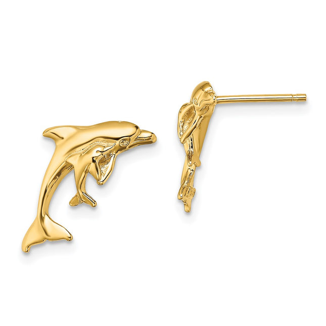 14k Yellow Gold Earrings Style TE799 - Classique Jewelry Inc.