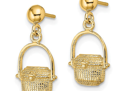 14k Yellow Gold Earrings Style TE807 - Classique Jewelry Inc.