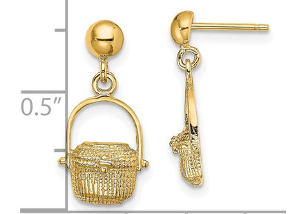 14k Yellow Gold Earrings Style TE807 - Classique Jewelry Inc.