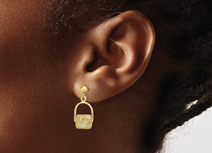 14K gold earrings, another view
