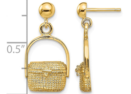 14K gold earrings, further view