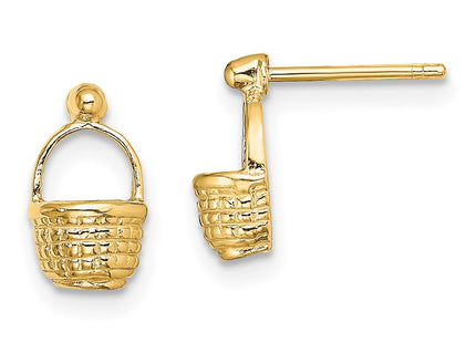 14k Yellow Gold Earrings Style TE817 - Classique Jewelry Inc.