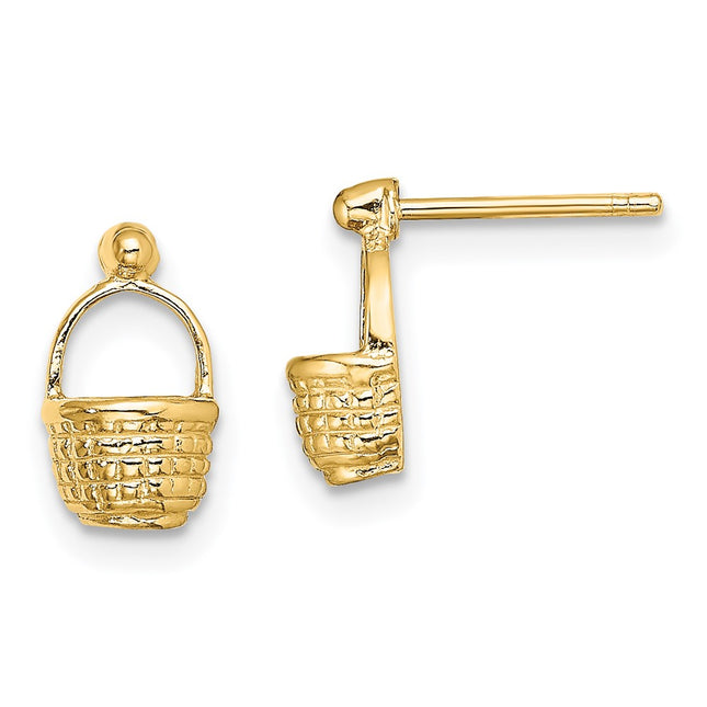 14k Yellow Gold Earrings Style TE817 - Classique Jewelry Inc.