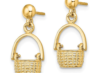 14k Yellow Gold Earrings Style TE818 - Classique Jewelry Inc.