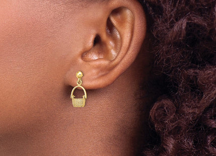 14k Yellow Gold Earrings Style TE818 - Classique Jewelry Inc.