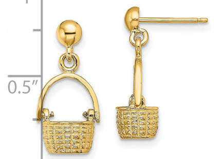 14k Yellow Gold Earrings Style TE818 - Classique Jewelry Inc.