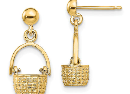 14k Yellow Gold Earrings Style TE818 - Classique Jewelry Inc.