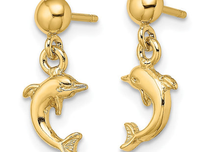 14k Yellow Gold Earrings Style TE820 - Classique Jewelry Inc.