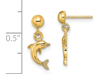 14k Yellow Gold Earrings Style TE820 - Classique Jewelry Inc.