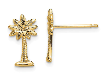 14k Yellow Gold Earrings Style TE823 - Classique Jewelry Inc.