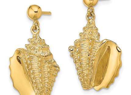 14k Yellow Gold Earrings Style TE824 - Classique Jewelry Inc.