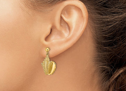 14k Yellow Gold Earrings Style TE824 - Classique Jewelry Inc.