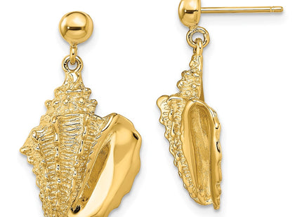 14k Yellow Gold Earrings Style TE824 - Classique Jewelry Inc.