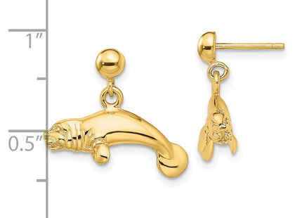 14k Yellow Gold Earrings Style TE827 - Classique Jewelry Inc.