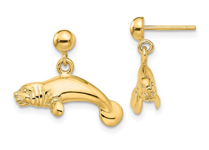 14k Yellow Gold Earrings Style TE827 - Classique Jewelry Inc.