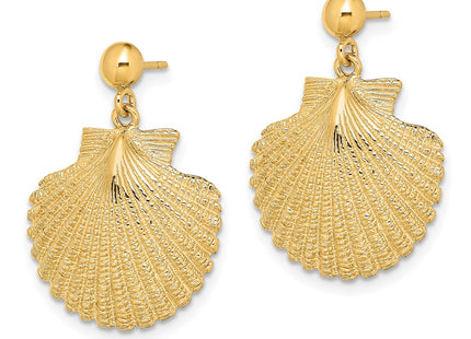 14k Yellow Gold Earrings Style TE829 - Classique Jewelry Inc.