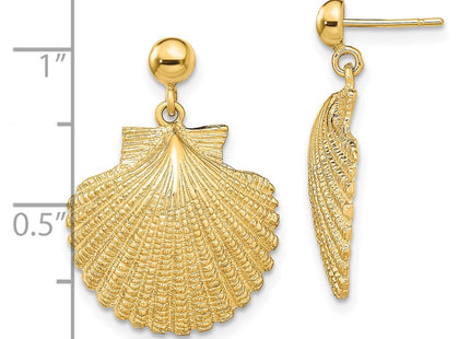 14k Yellow Gold Earrings Style TE829 - Classique Jewelry Inc.
