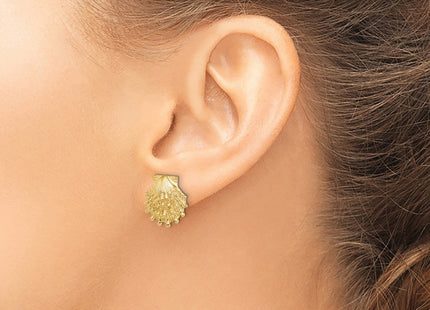 14K gold paw earrings, another view