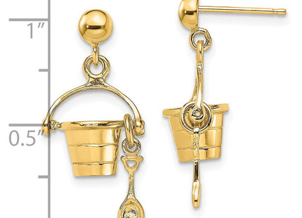 14k Yellow Gold Earrings Style TE832 - Classique Jewelry Inc.