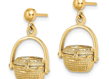 14k Yellow Gold Earrings Style TE835 - Classique Jewelry Inc.