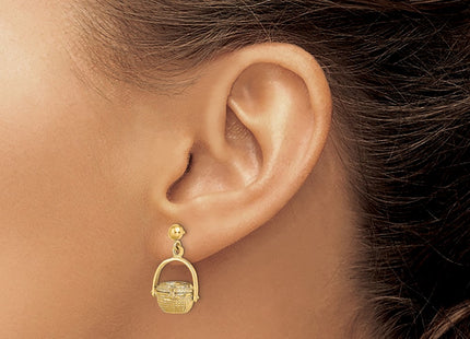14k Yellow Gold Earrings Style TE835 - Classique Jewelry Inc.