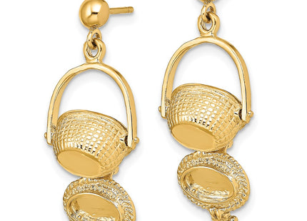 14k Yellow Gold Earrings Style TE835 - Classique Jewelry Inc.