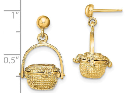 14k Yellow Gold Earrings Style TE835 - Classique Jewelry Inc.