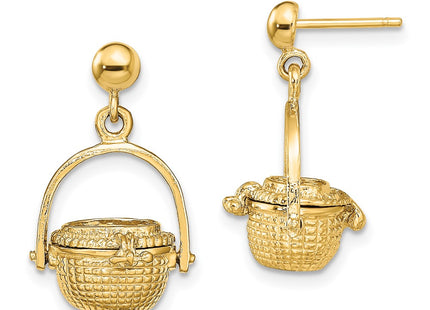 14k Yellow Gold Earrings Style TE835 - Classique Jewelry Inc.