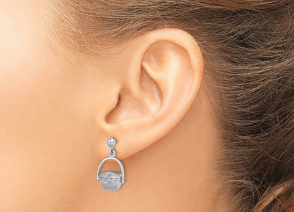 14k White Gold Earrings Style TE835W - Classique Jewelry Inc.