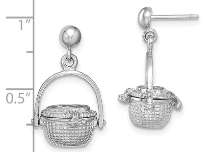 14k White Gold Earrings Style TE835W - Classique Jewelry Inc.