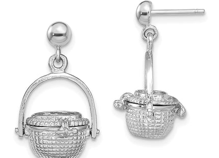 14k White Gold Earrings Style TE835W - Classique Jewelry Inc.