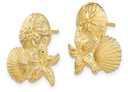 14k Yellow Gold Earrings Style TE837 - Classique Jewelry Inc.