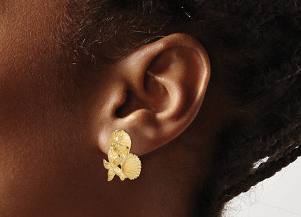 14k Yellow Gold Earrings Style TE837 - Classique Jewelry Inc.