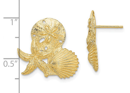 14k Yellow Gold Earrings Style TE837 - Classique Jewelry Inc.