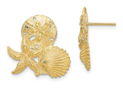 14k Yellow Gold Earrings Style TE837 - Classique Jewelry Inc.