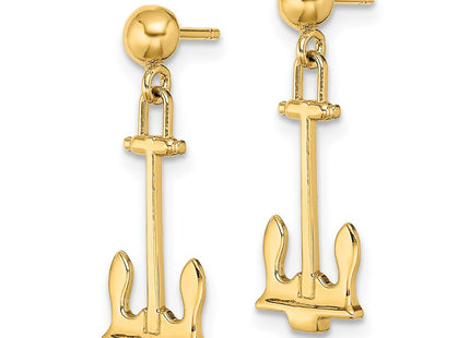 14k Yellow Gold Earrings Style TE842 - Classique Jewelry Inc.