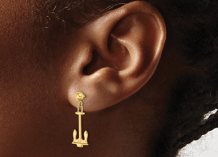 14k Yellow Gold Earrings Style TE842 - Classique Jewelry Inc.