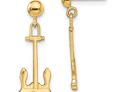 14k Yellow Gold Earrings Style TE842 - Classique Jewelry Inc.