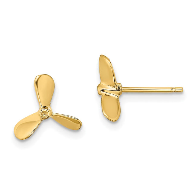 14k Yellow Gold Earrings Style TE843 - Classique Jewelry Inc.