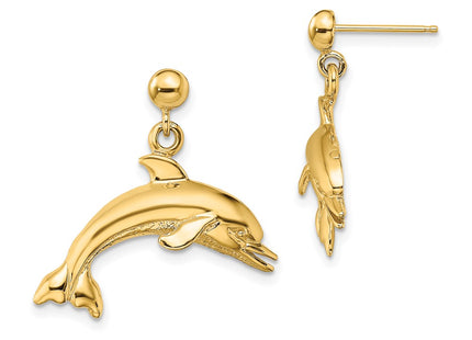 14K gold drop earrings