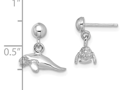 14k White Gold Earrings Style TE845W - Classique Jewelry Inc.