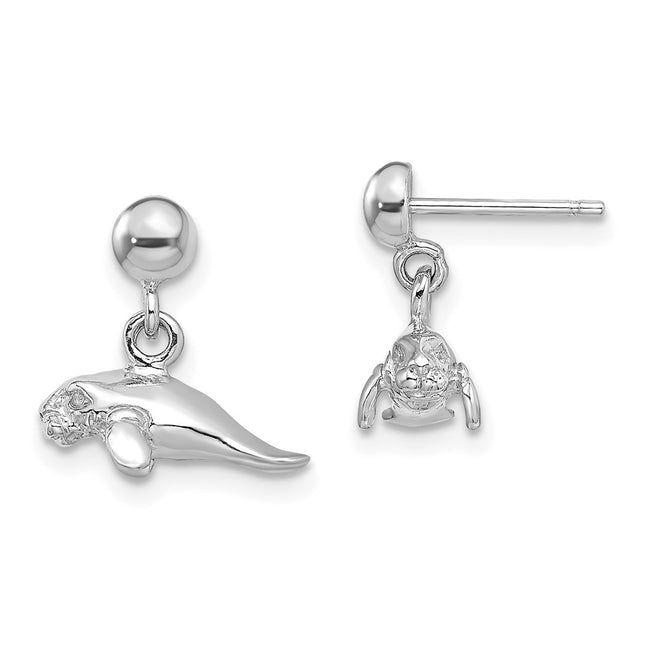 14k White Gold Earrings Style TE845W - Classique Jewelry Inc.