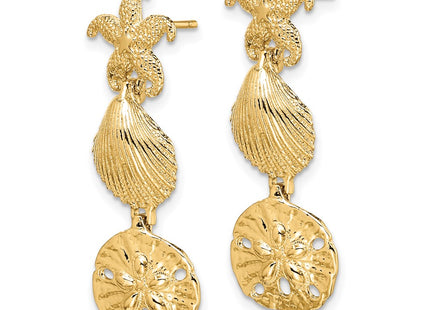 14k Yellow Gold Earrings Style TE846 - Classique Jewelry Inc.